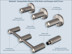 Stainless Steel Post-10 Pole Mount,for curtain rods,towel rail,Kitchen rail or shower curtain rods with 10mm tube or rod