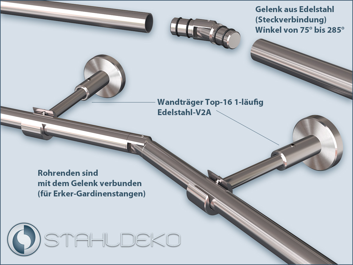 Tube joint for single-track curtain rod Top-16