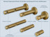 Different versions: rod support - curtain holder post 16 made of solid brass