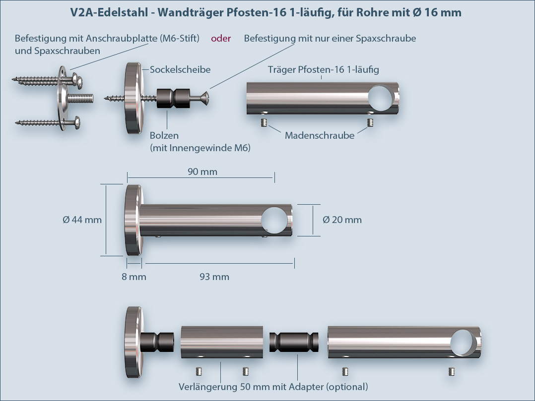 Curtain Bracket Pole Bracket Post-16 1-Run Assembly Instructions