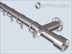 Curtain rod with rings end pieces cylinder holder system Sont-28mm made of stainless steel