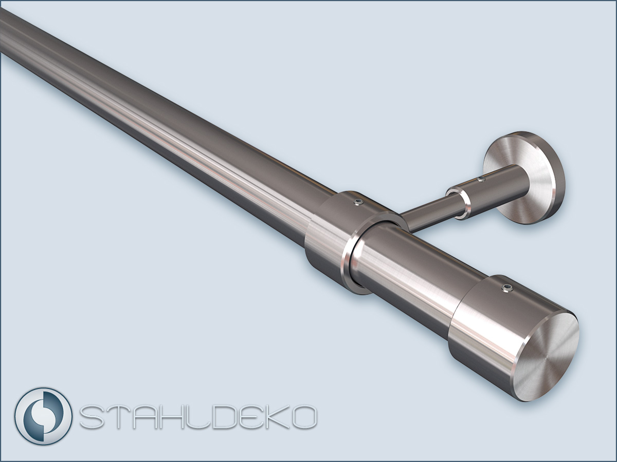 Curtain rod Primo-28mm single track, stainless steel, custom assemble.