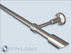 Curtain rod with the stainless steel tube Primo-16mm end piece Turris without rings without hooks