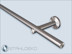 Design curtain rod Sont-16mm completely in stainless steel tube ends with stainless steel caps flush closed