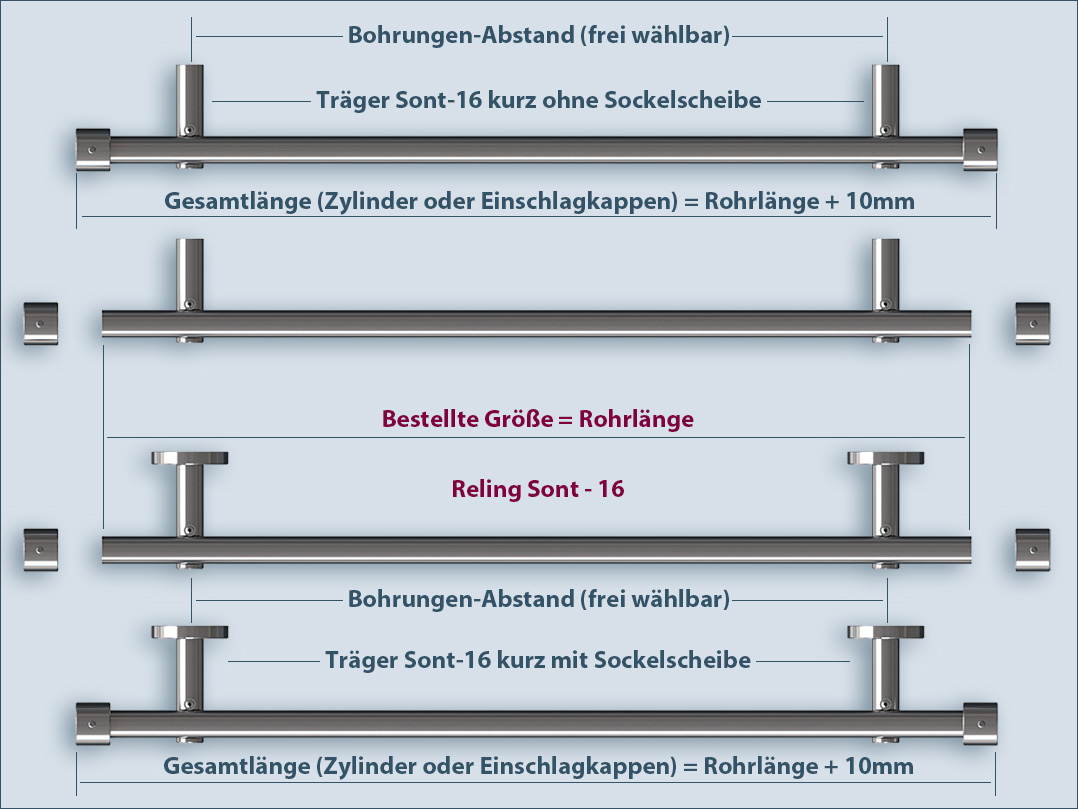 Measure and buy the right length for the kitchen hook Sont-16, the ordered size is the tube length