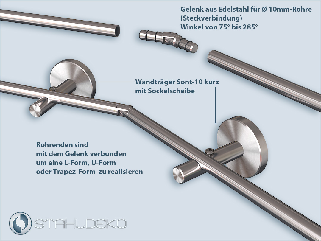 Railing system Sont-10 corner connector with joint