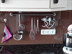 Kitchen rail model Post-16 with rosettes and hooks, all stainless steel, adhesive for glass