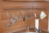 Special order: L-shaped kitchen rail, Model Post-16 with stainless steel accents