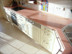 Curved kitchen countertop rail with 16mm tube