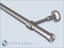 Stainless steel curtain bracket with rod holder,Model Top 20 Single,Tube 20mm diameter,Complete without rings and hooks