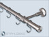 1-track curtain rod,bracket system Top 20,End pieces stainless steel cap incl. stainless steel hooks