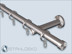 Modern curtain rod with 20mm diameter stainless steel tube,bracket Sont-20,Stainless steel caps as end pieces and curtain rings for a stylish accent in the room,1-track