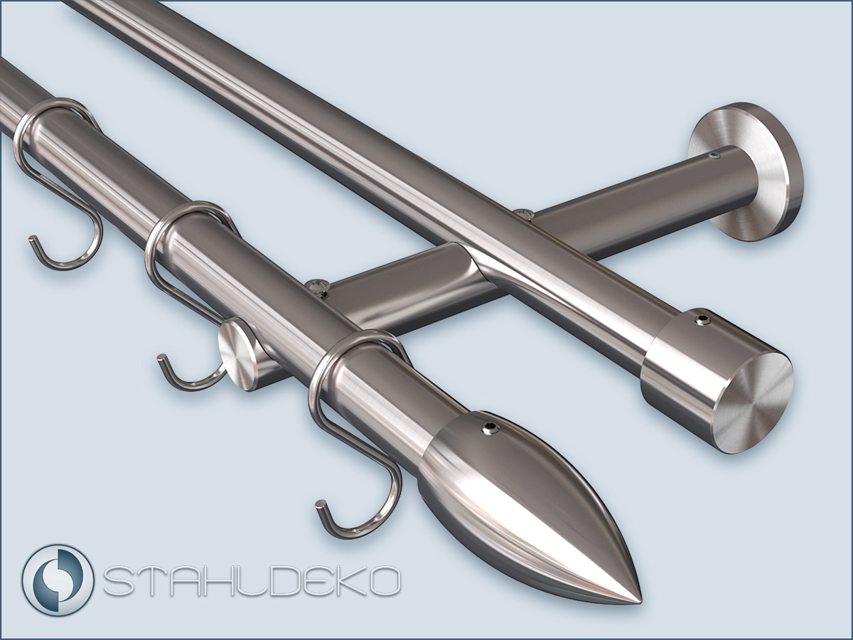 Double track style set 20mm,Sont-20 mount, Pula Endknopf,curtain hooks,Stainless steel