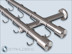 Double track style set 20mm,Rod bracket Sont-20,shaft tail,curtain hooks,Stainless steel