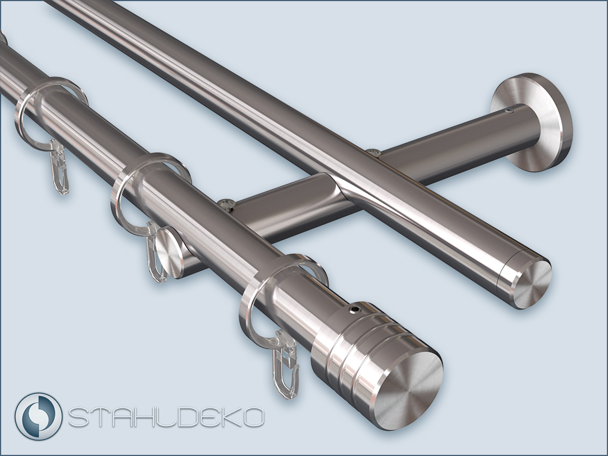 Double curtain set 20mm,Rod bracket Sont-20,wave end button,Call,Stainless steel