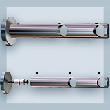 Curtain rod System Post-16 double-track for wall mounting