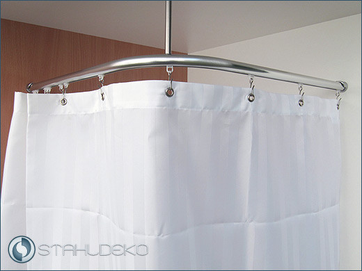 Shower curtain white Arktika snow-white in three sizes