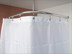 Shower curtain white Arktika snow-white in three sizes