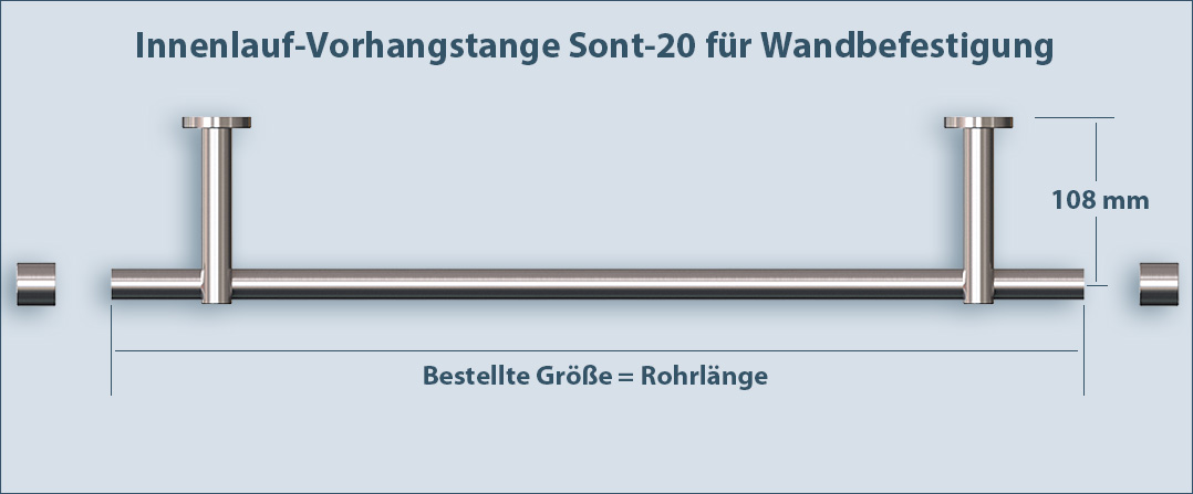 curtain rod with inner track sont-20 1-line. order correct length for wall curtain rod with inner track sont-20 1-line. order correct length for wall