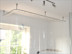 Inner Running Angled Shower Curtain Rod, Bent in One Piece for Ceiling, Transparent Curtain