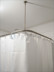 Inner Running Rod Stainless Steel for Shower Curtain, L-shaped for Corner Shower