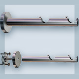 Curtain fittings Sont-16 double-track: Stainless steel design for room furnishing