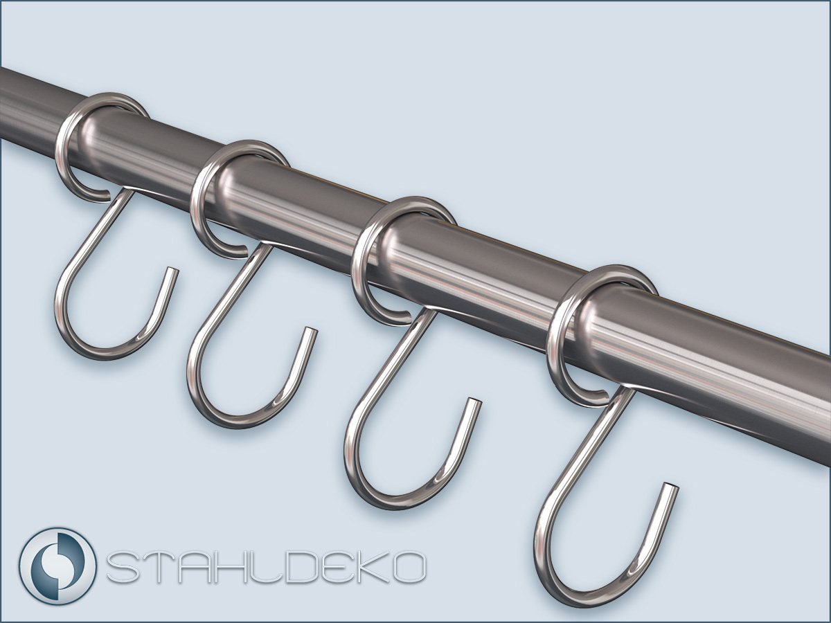 Stainless Steel Ring Hooks for pipes and rods up to 16 mm diameter