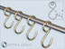 Dimensional Sketch for Brass-Plated Steel Ring Hooks on 10mm Stainless Steel Poles