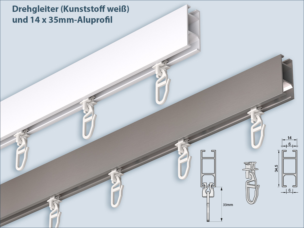 Swivel Gliders for Inner Glide Curtain Tracks