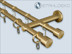 Brass style set post with brass hooks