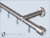Single track curtain rod with internal track Sont-20, wall attachment