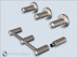 Bracket post 10, V2A stainless steel for tubes and rods with 10mm diameter, left, right or open