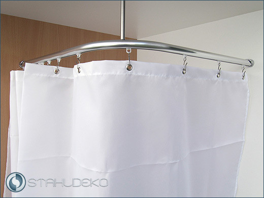 Textile shower curtain plain in 4 colors and 3 sizes