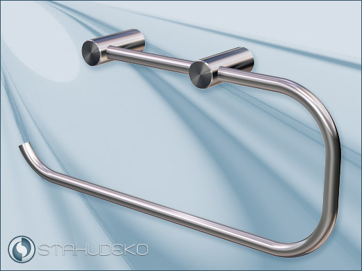 Spare Toilet Paper Holder made of Stainless Steel, Model Double-Post10 without Base Plate