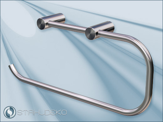 Spare Toilet Paper Holder made of Stainless Steel, Model Double-Post10 without Base Plate