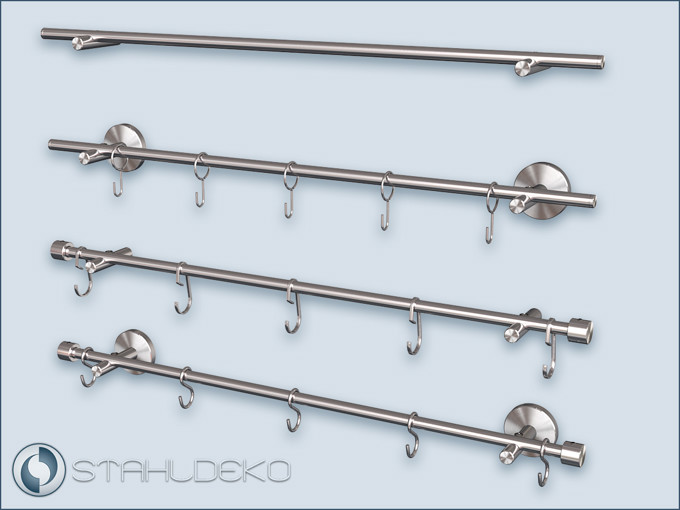 Stainless Steel Railing sont10, Design - Railing System for Kitchen Equipment and Kitchen Furnishings