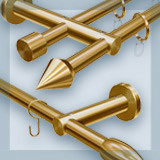 Brass Curtain Rods single or double track