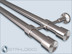 Curtain Rod Primo28 - Cylinder, Double Track, Round Pipe made of Stainless Steel 28mm Diameter
