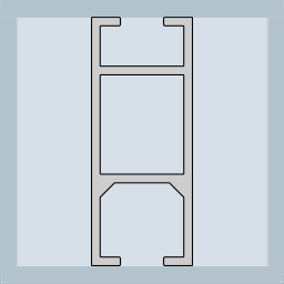 Square aluminum profile 14x35 in brushed stainless steel and glossy white – Premium curtain tracks for indoor and outdoor use