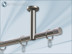 Sont-20 ceiling-mounted curtain rod with plastic caps and curtain rings