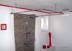 Barrier-free Shower Curtain Rod for barrier-free floor-level shower, stainless steel