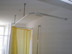 U-shaped Shower Curtain Rod, bathtub, barrier-free sturdy design in stainless steel