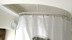 Shower rod for curtain completely closed rectangle all in white